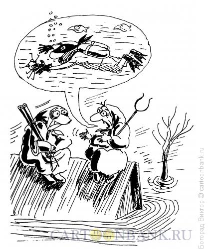 Карикатура: Подводный вор, Богорад Виктор