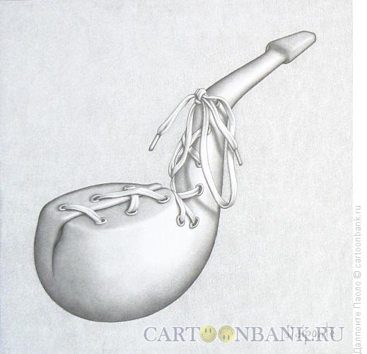 Карикатура: трубка и шнурок, Далпонте Паоло