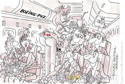 Карикатура: Стюардесса патриот, Гуцол Олег