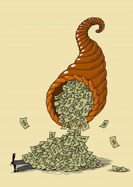 Карикатура: деньги, михаил ларичев