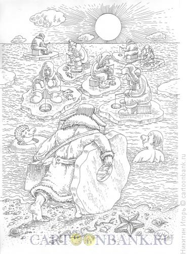 Карикатура: рыбалка, Никитин Игорь