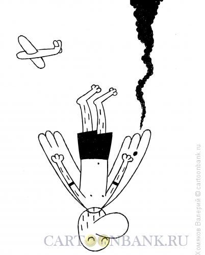 Карикатура: Самолёт и Икар, Хомяков Валерий