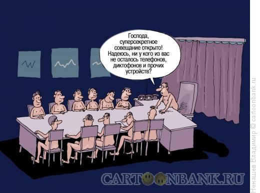 Карикатура: секретное совещание, Ненашев Владимир