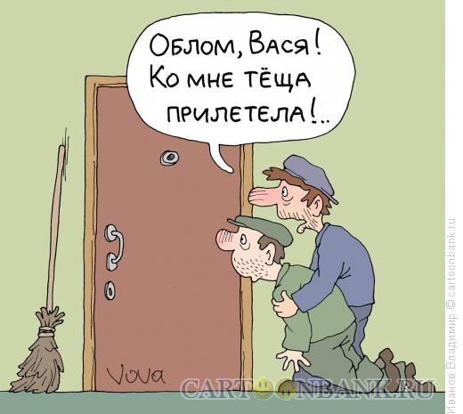 Карикатура: Теща прилетела, Иванов Владимир
