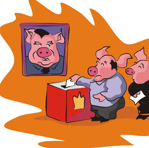 Карикатура: Выборы админ ресурс., владимир ву