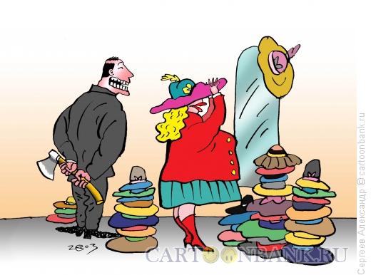 Карикатура: Новая шляпка, Сергеев Александр