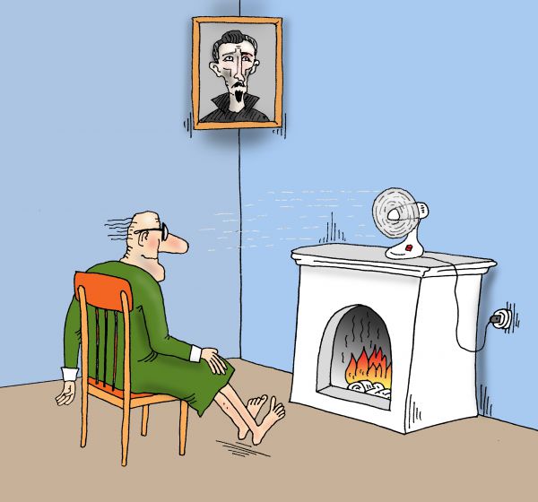 Карикатура: Чекист на пенсии, Тарасенко Валерий