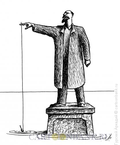 Карикатура: памятник в воде, Гурский Аркадий