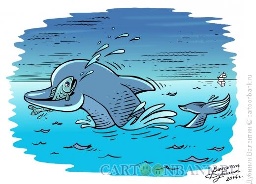 Карикатура: Перевёртыш "Любители рыбы", Дубинин Валентин