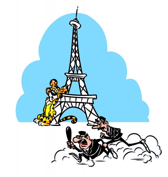 Карикатура: В Париже полиция ищет сбежавшего Тигра, Эфен Гайдэ