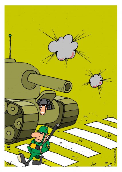 Карикатура: война войной..., михаил ларичев