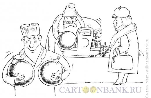 Карикатура: Новогодняя распродажа, Смагин Максим