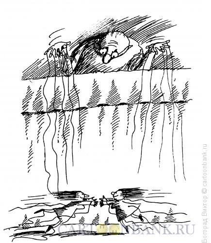 Карикатура: Порванные нити, Богорад Виктор