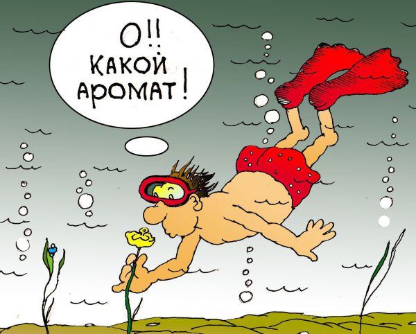 Карикатура: Какой аромат!, Николай Кинчаров