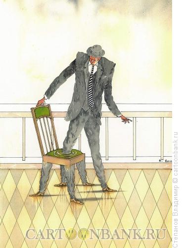 Карикатура: Увяз в стуле, Степанов Владимир