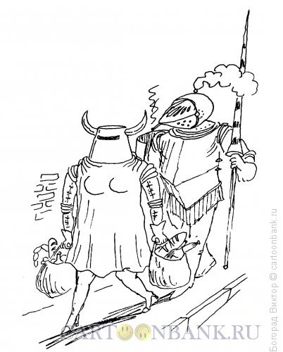 Карикатура: Трусливый рыцарь, Богорад Виктор