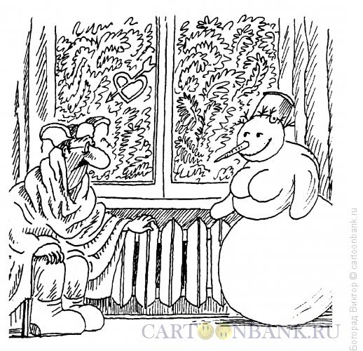 Карикатура: Любовь холода к человеку, Богорад Виктор
