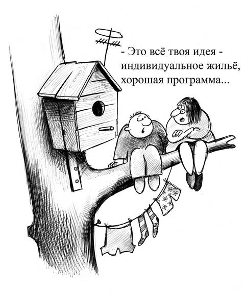 Карикатура: Жилищная программа, Сергей Корсун