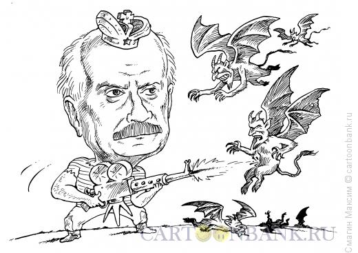 Карикатура: Никита Михалков - бесогон, Смагин Максим