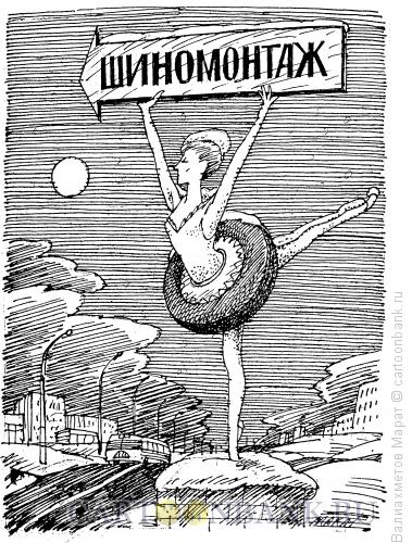 Карикатура: Шиномонтаж, Валиахметов Марат