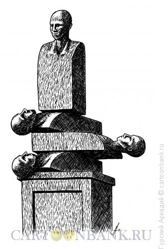 Карикатура: памятник-штабель, Гурский Аркадий