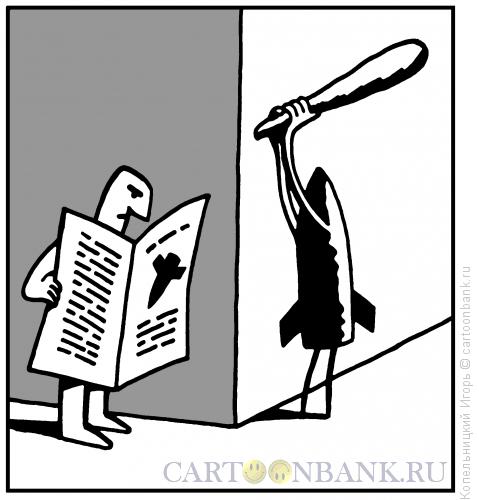 Карикатура: Ракета с дубиной, Копельницкий Игорь