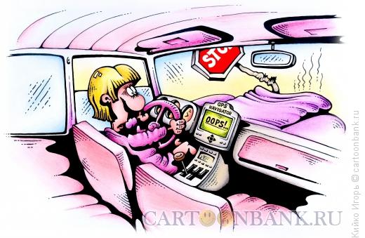 Карикатура: Блондинка за рулем, Кийко Игорь