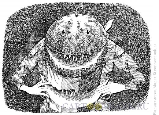 Карикатура: Голова-арбуз, Валиахметов Марат