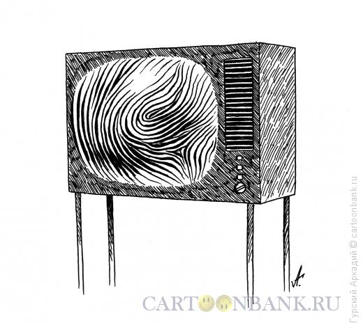 Карикатура: Телевизор, Гурский Аркадий
