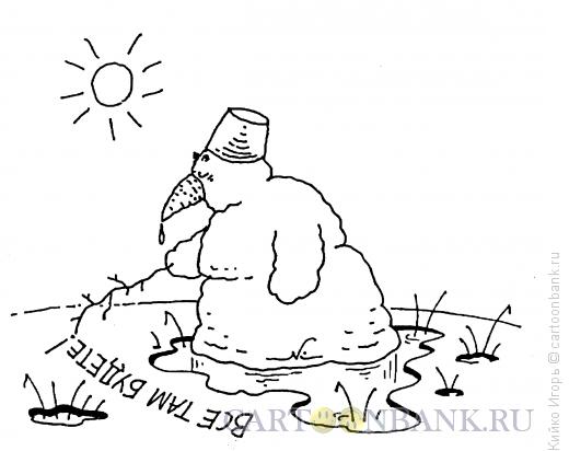 Карикатура: Снеговик-философ, Кийко Игорь