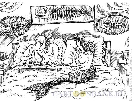 Карикатура: Эротический завтрак в постель, Богорад Виктор
