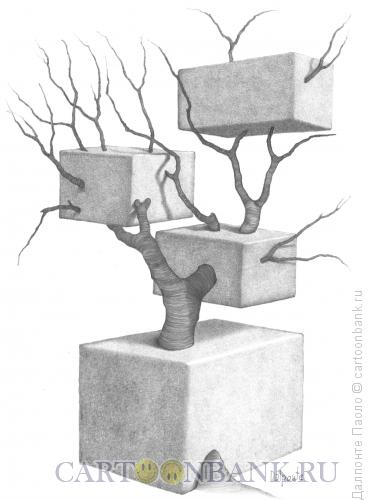 Карикатура: Дерево и бетон, Далпонте Паоло