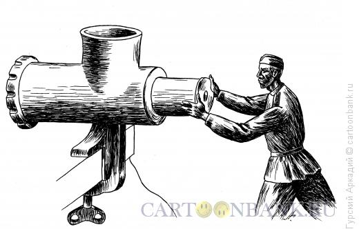 Карикатура: Мясорубка-снаряд, Гурский Аркадий