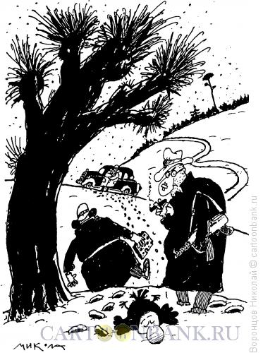 Карикатура: Мафиози, ворона и сыр, Воронцов Николай