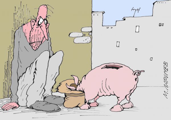 Карикатура: Кушать хочется, Михаил Ларичев