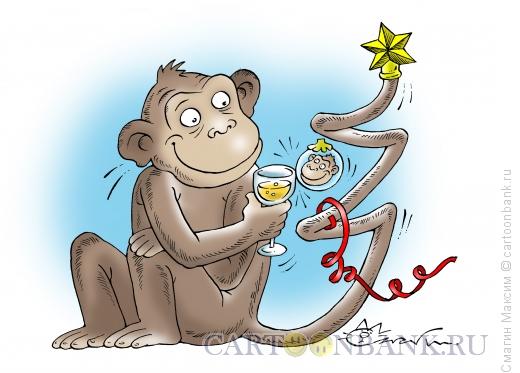 Карикатура: Хвостатая елка, Смагин Максим