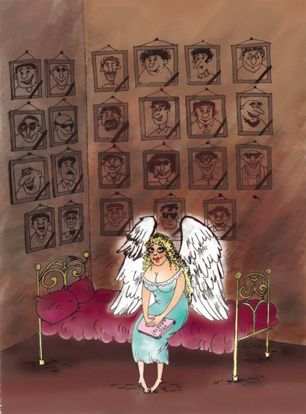 Карикатура: ангел, Алла Сердюкова