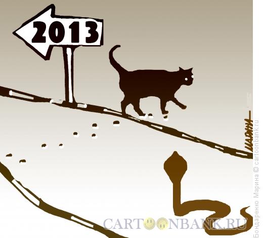 Карикатура: 2013,год змеи, Бондаренко Марина