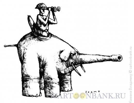 Карикатура: Боевой слон, Камаев Владимир