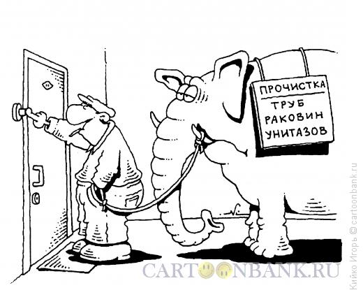 Карикатура: Применение слона, Кийко Игорь
