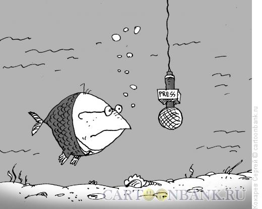 Карикатура: На крючке, Кокарев Сергей