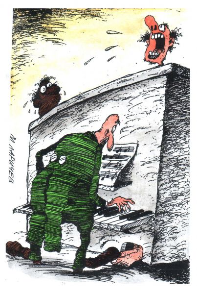Карикатура: клавиши, михаил ларичев