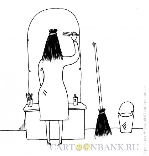 Карикатура: Стильная прическа, Тарасенко Валерий