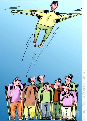 Карикатура: полет на гнездом идиотов, Мельник Леонид