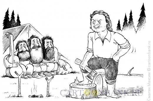 Карикатура: Петр и барды, Смагин Максим