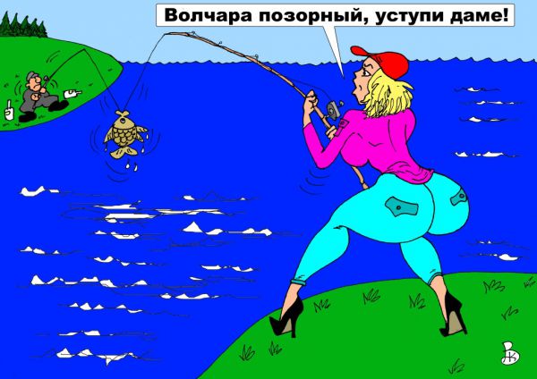 Карикатура: Красная бейсболочка, Валерий Каненков