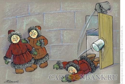 Карикатура: Зимние забавы, Семеренко Владимир