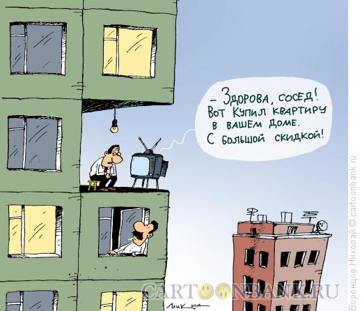 Карикатура: Квартира со скидкой, Воронцов Николай