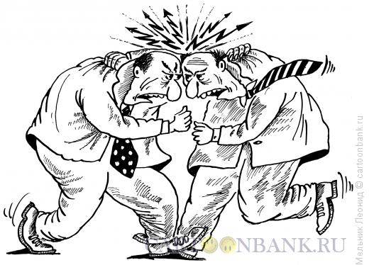 Карикатура: Политическое столкновение, Мельник Леонид