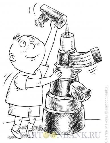 Карикатура: Детсткая пирамидка-автомат, Смагин Максим